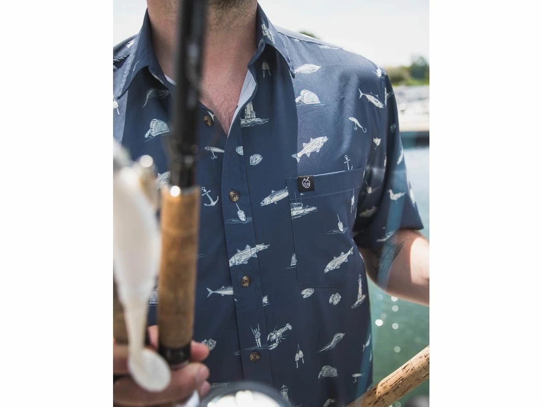 Badfish Cuttyhunk Short Sleeve Button Up Shirt - Image 4